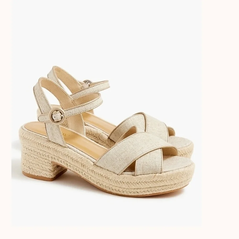 J. Crew Platform Espadrille Sandals